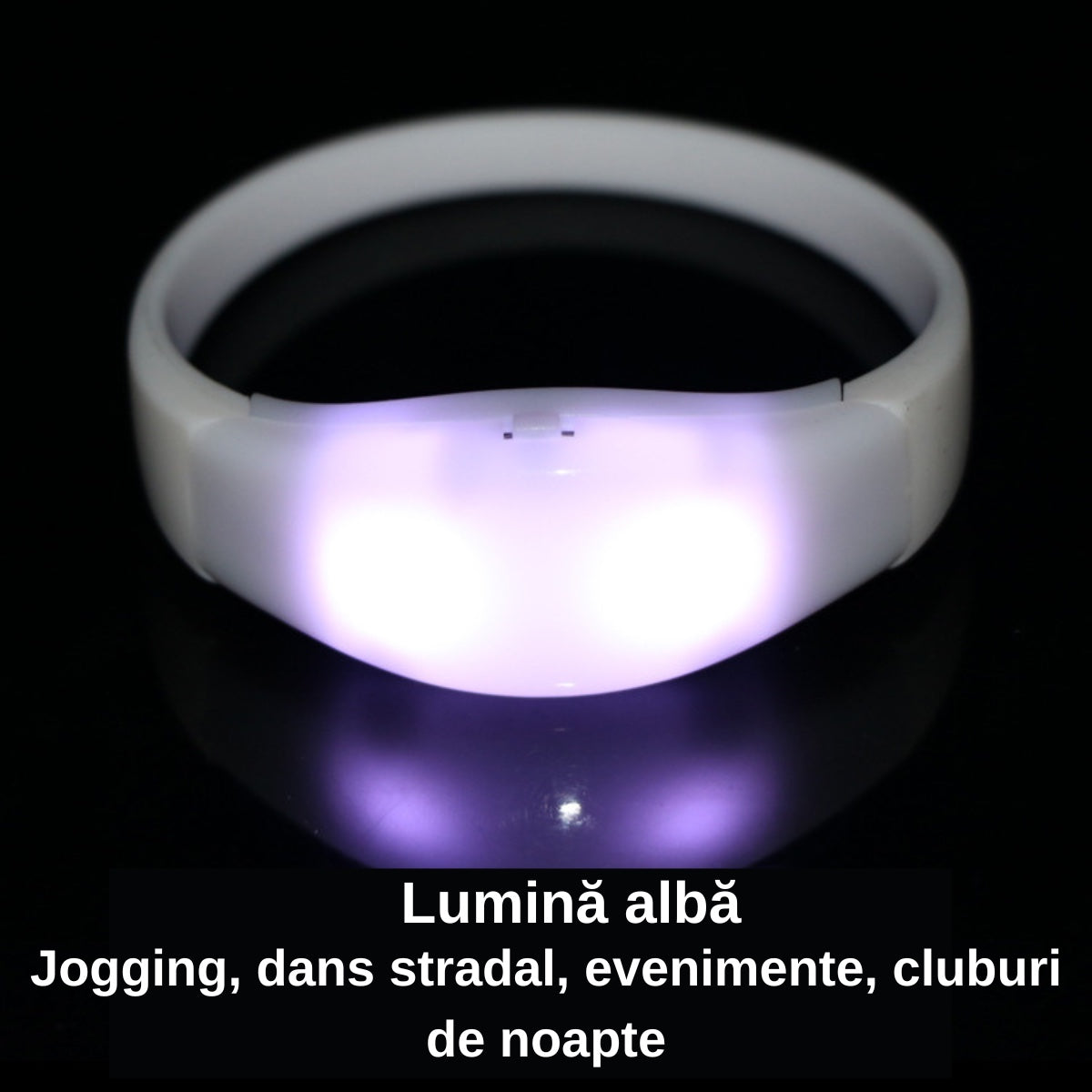 Set 10 Bratari Luminoase cu LED din Silicon TcZone®, Activare Vocala, Control pe Sunet, Ideale pentru Petreceri, Concerte, Nunti si Evenimente Speciale